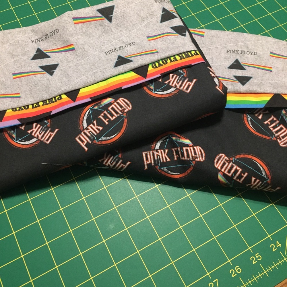 Original hand-made set of Pink Floyd one of a kind pillow cases.